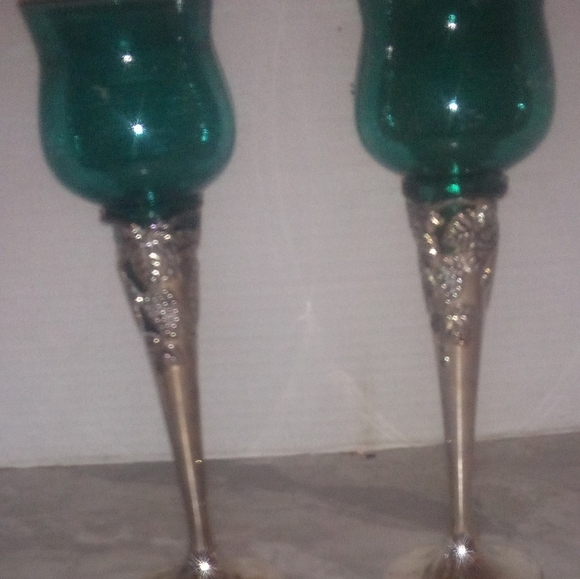 Glass candle holder - Picture 2 of 2